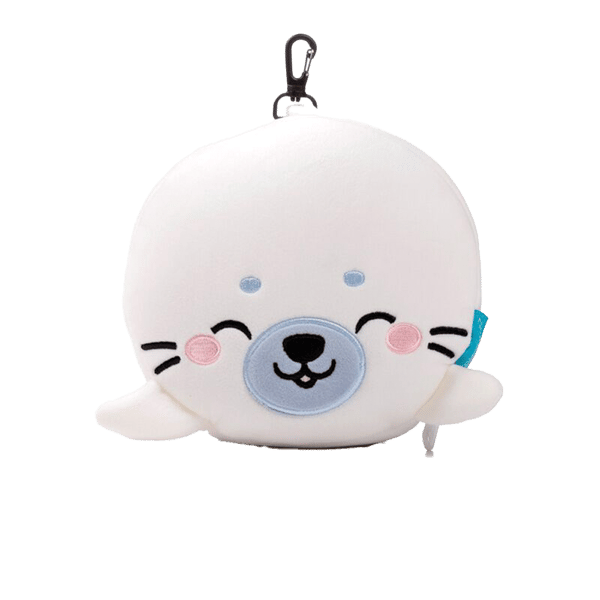 Relaxeazzz Adoramals Kai the Seal Plush Travel Pillow & Eye Mask from Harrisons Direct