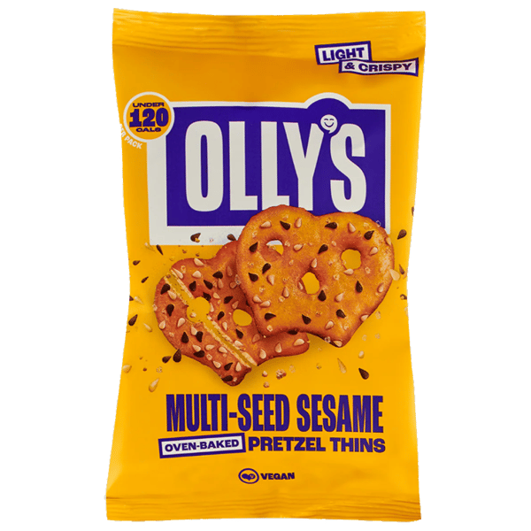 Olly's Multiseed Sesame Pretzel Thins 140g from Harrisons Direct