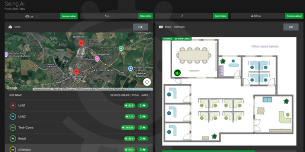 Maps on SEiNG dashboard