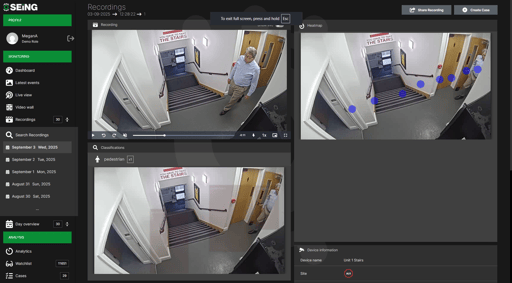SEiNG records faces and could be configured for facial recognition