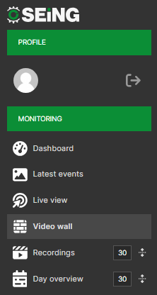 SEiNG navigation menu