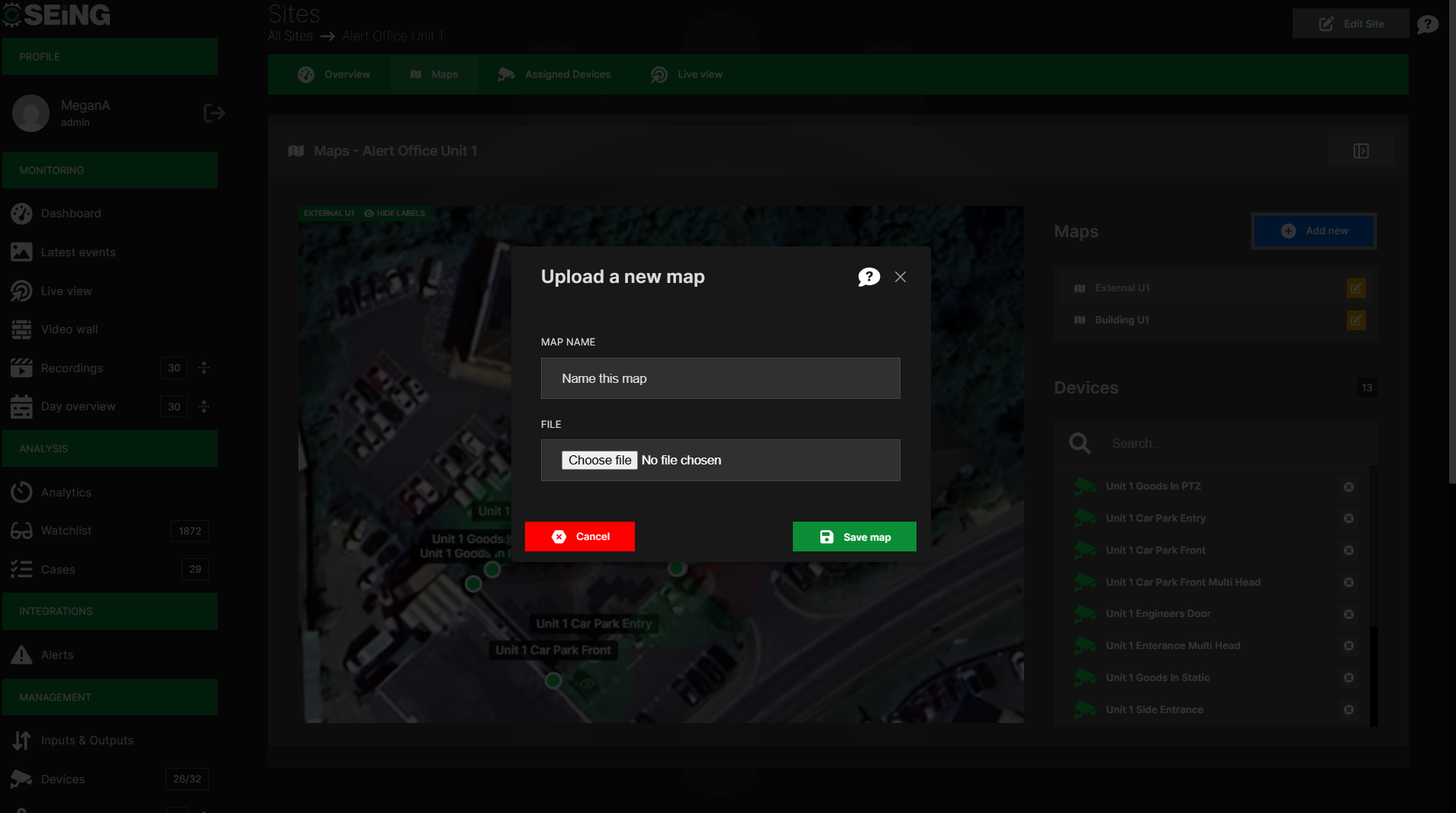 How to upload a map in SEiNG