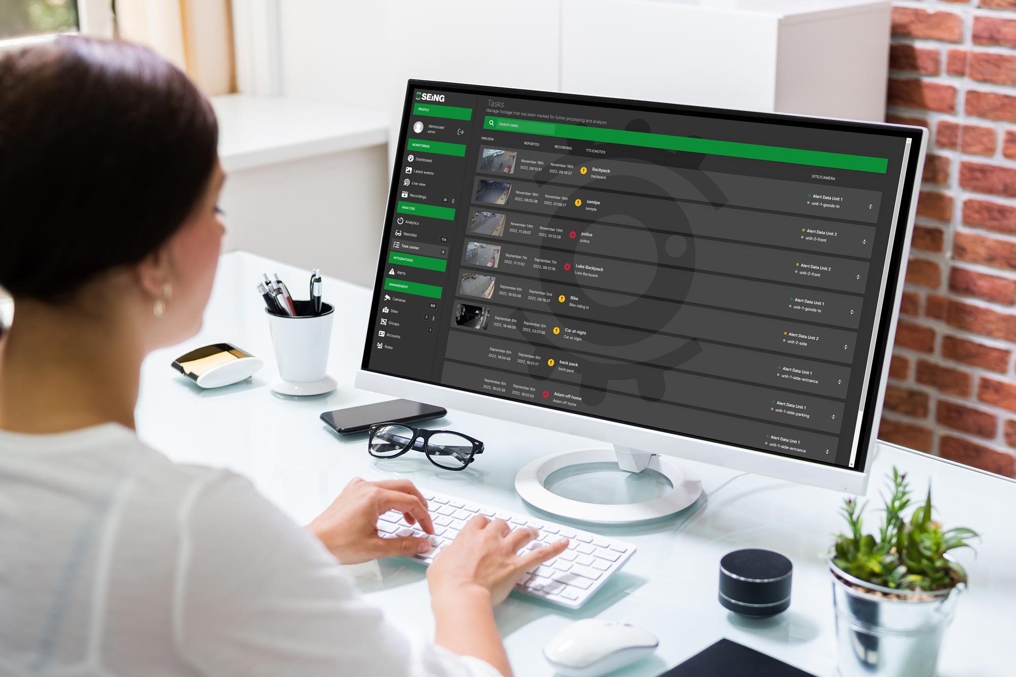 Our Cloud CCTV dashboard can show a view of all live and recorded footage