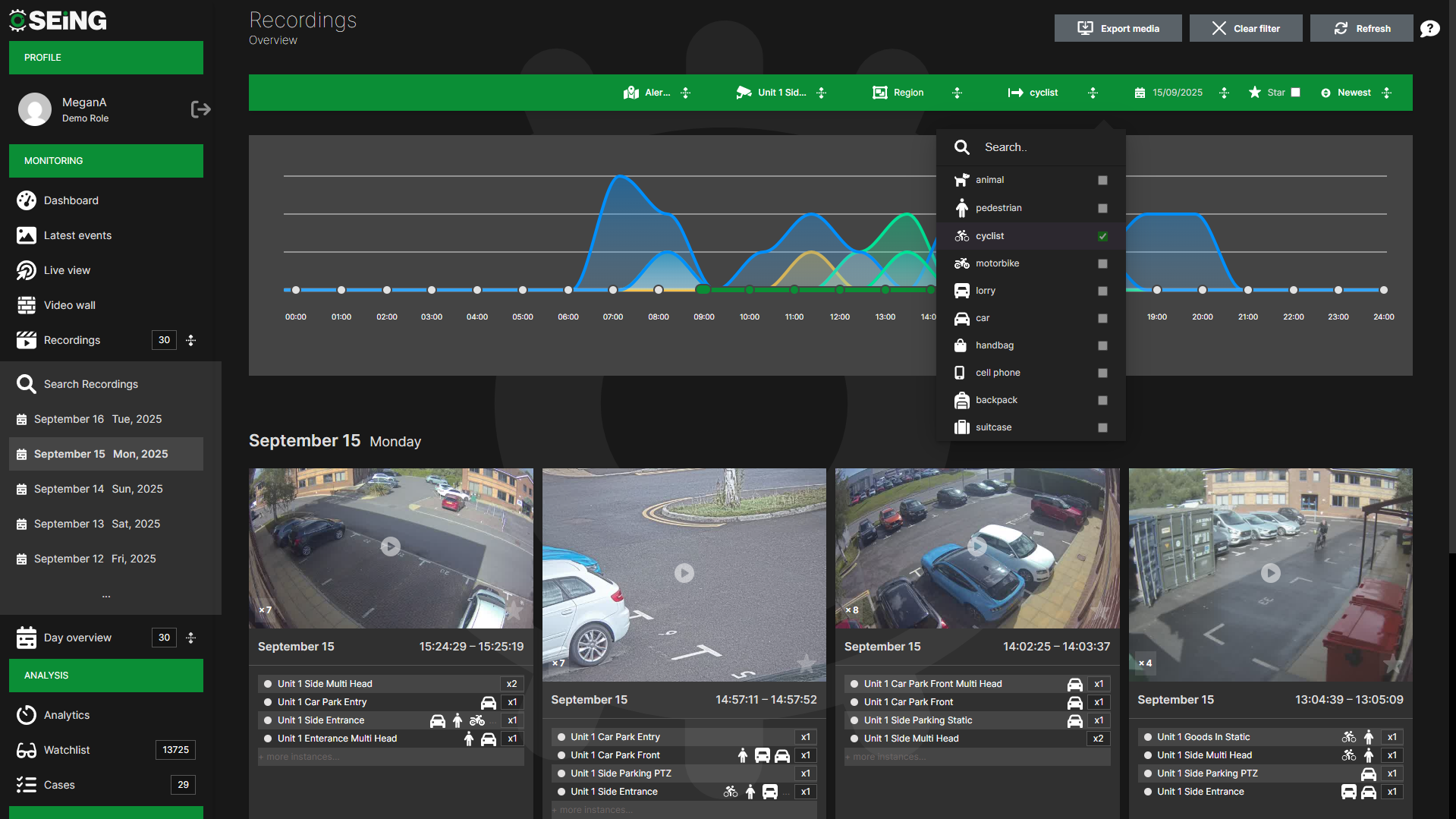 SEiNG AI backed filters and analytics