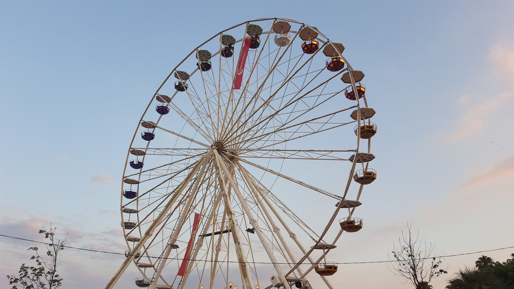 A large seaside ferris wheel.