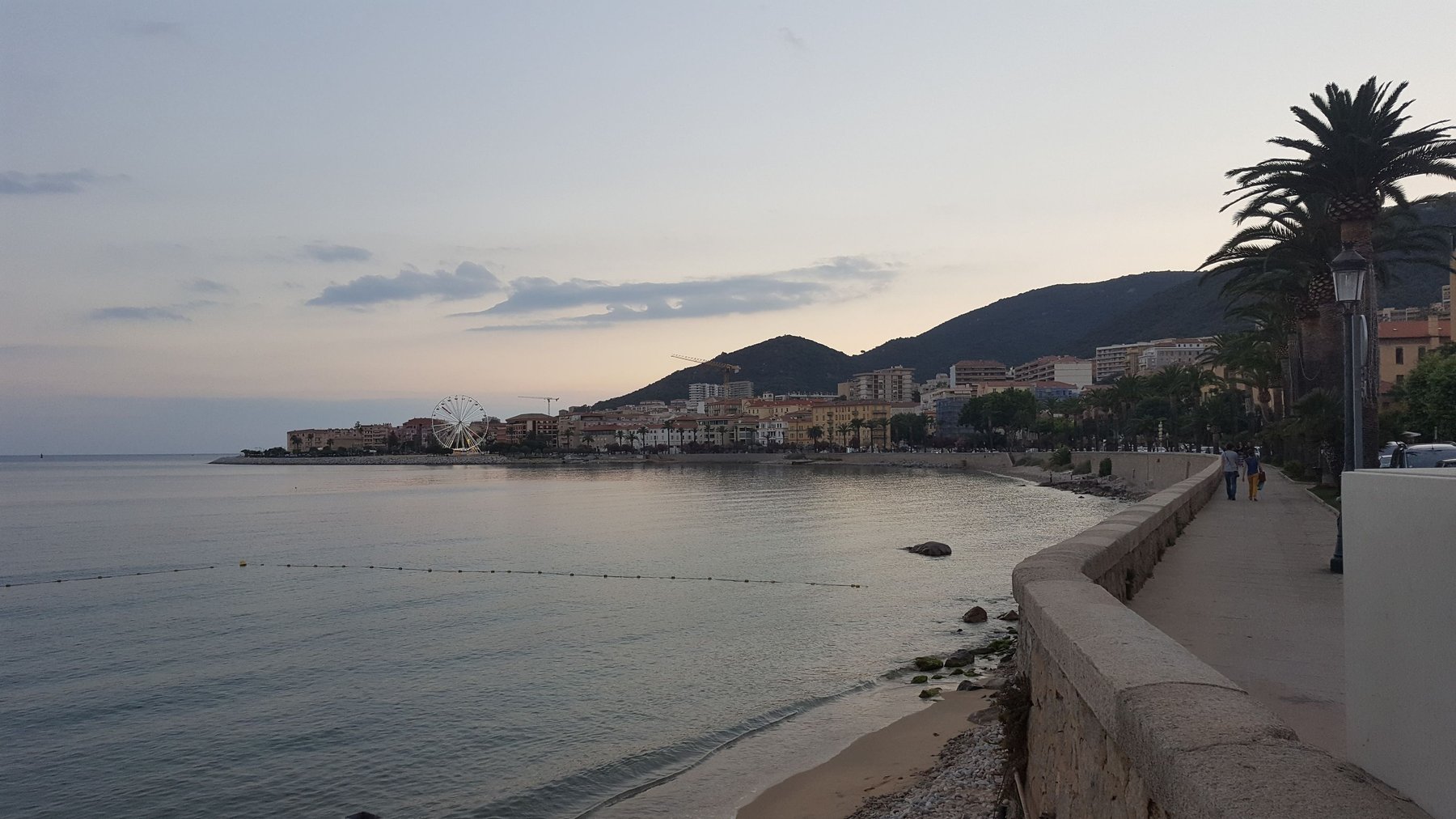 A beach with calm sea.