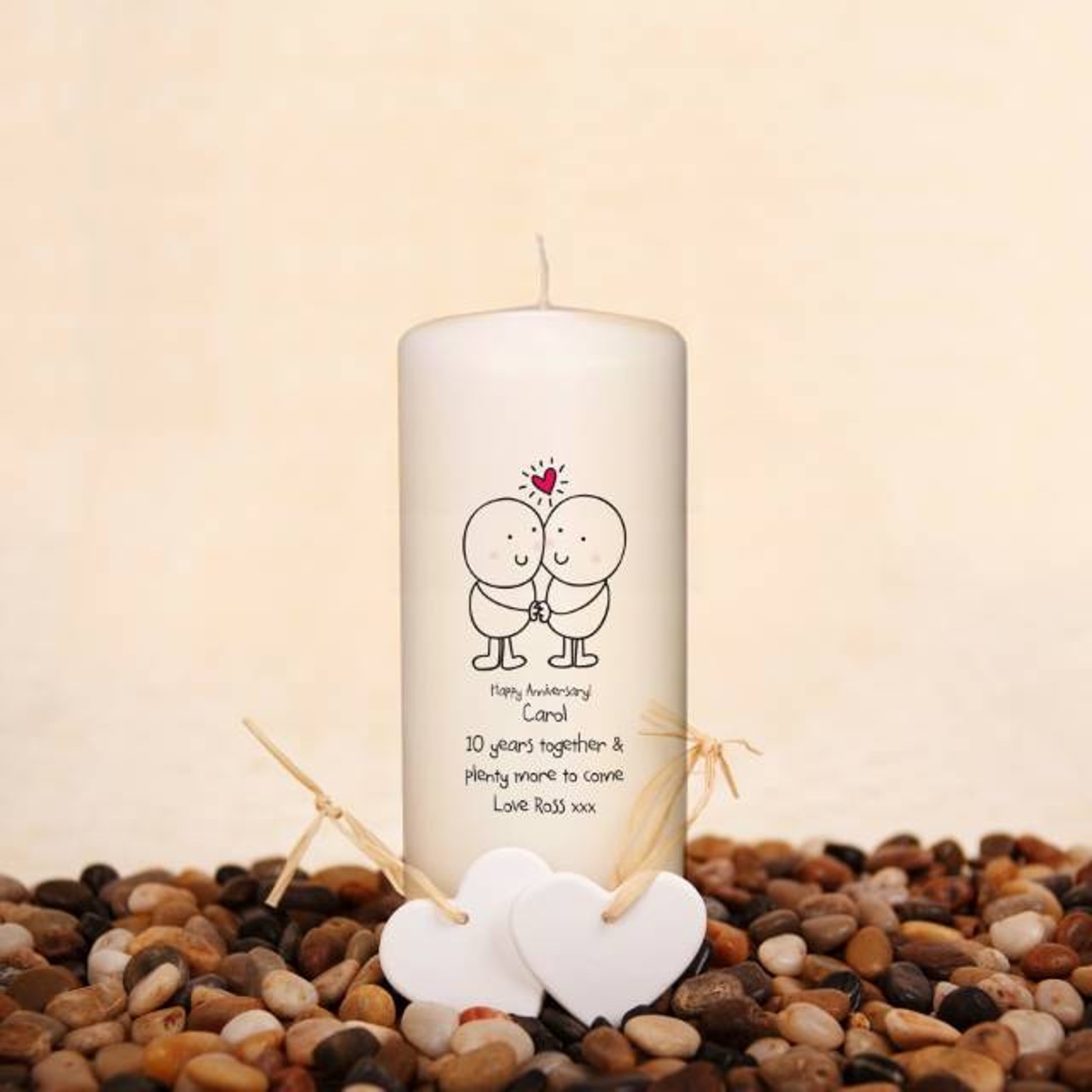 Personalised Chilli & Bubble's Anniversary Candle
