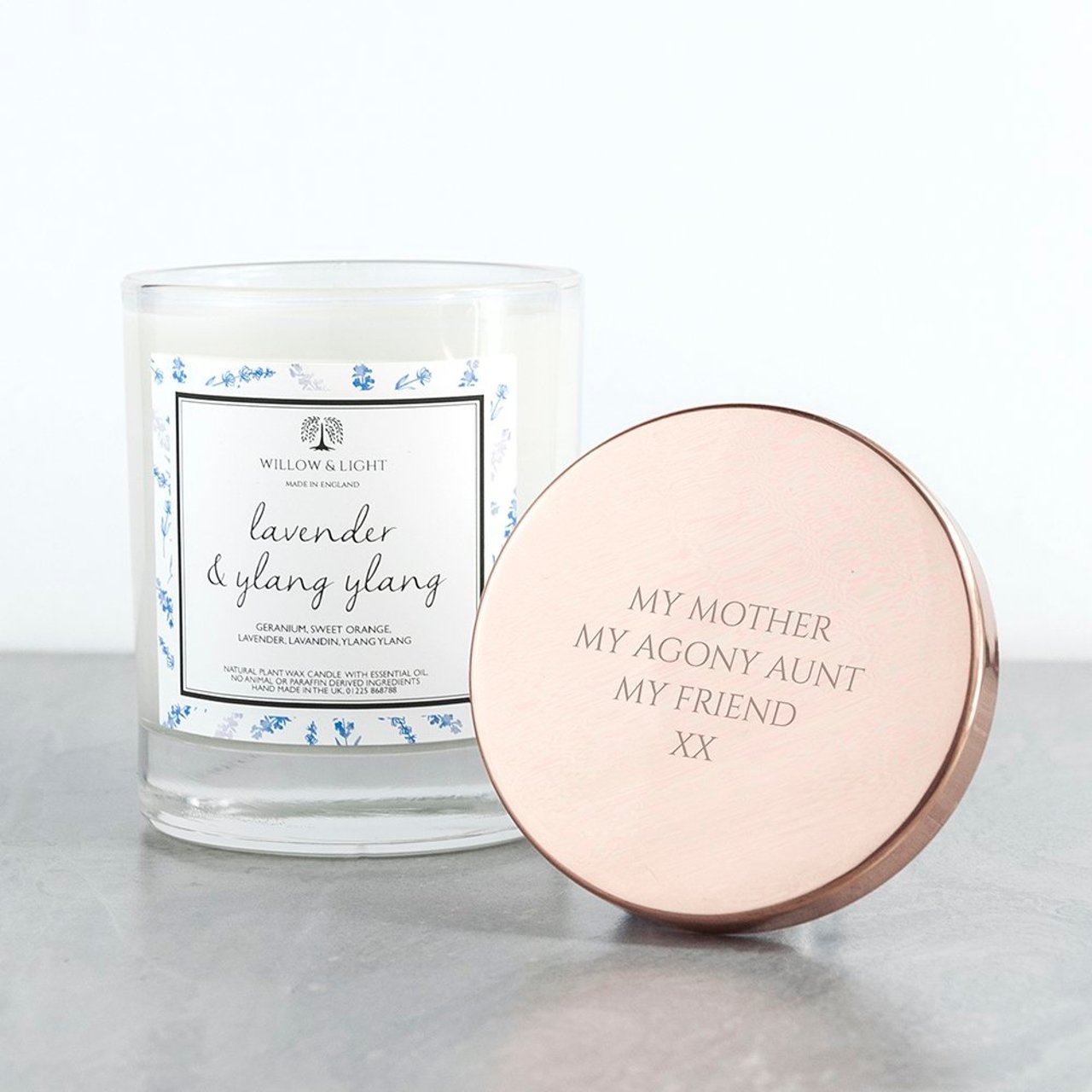 Personalised Lavender & Ylang Ylang Candle
