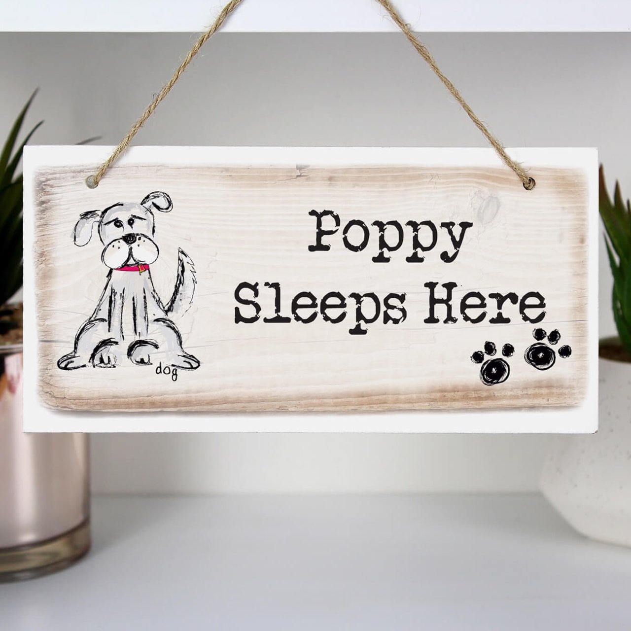Personalised Dog Wooden Sign
