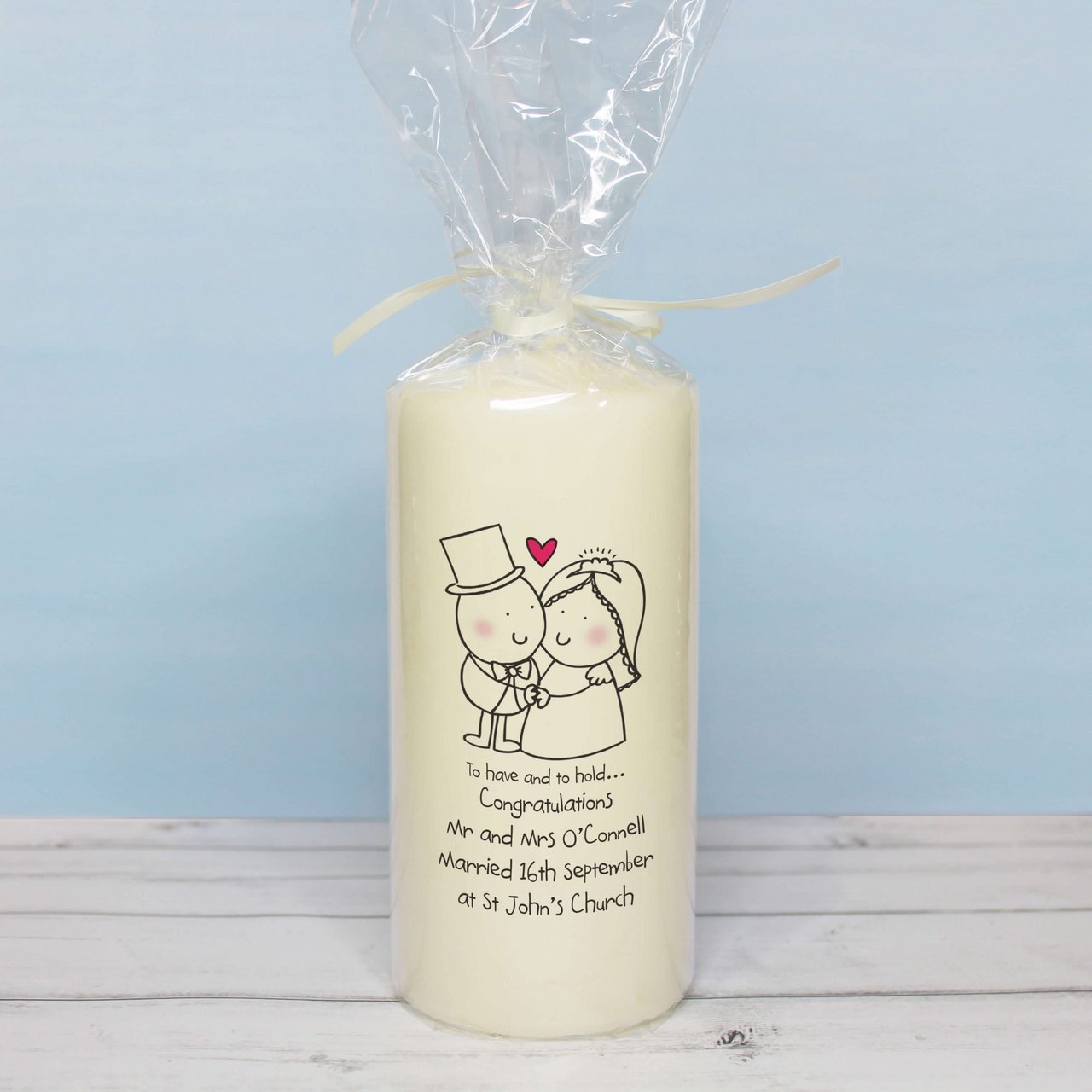 Personalised Chilli & Bubble's To Have & To Hold Candle