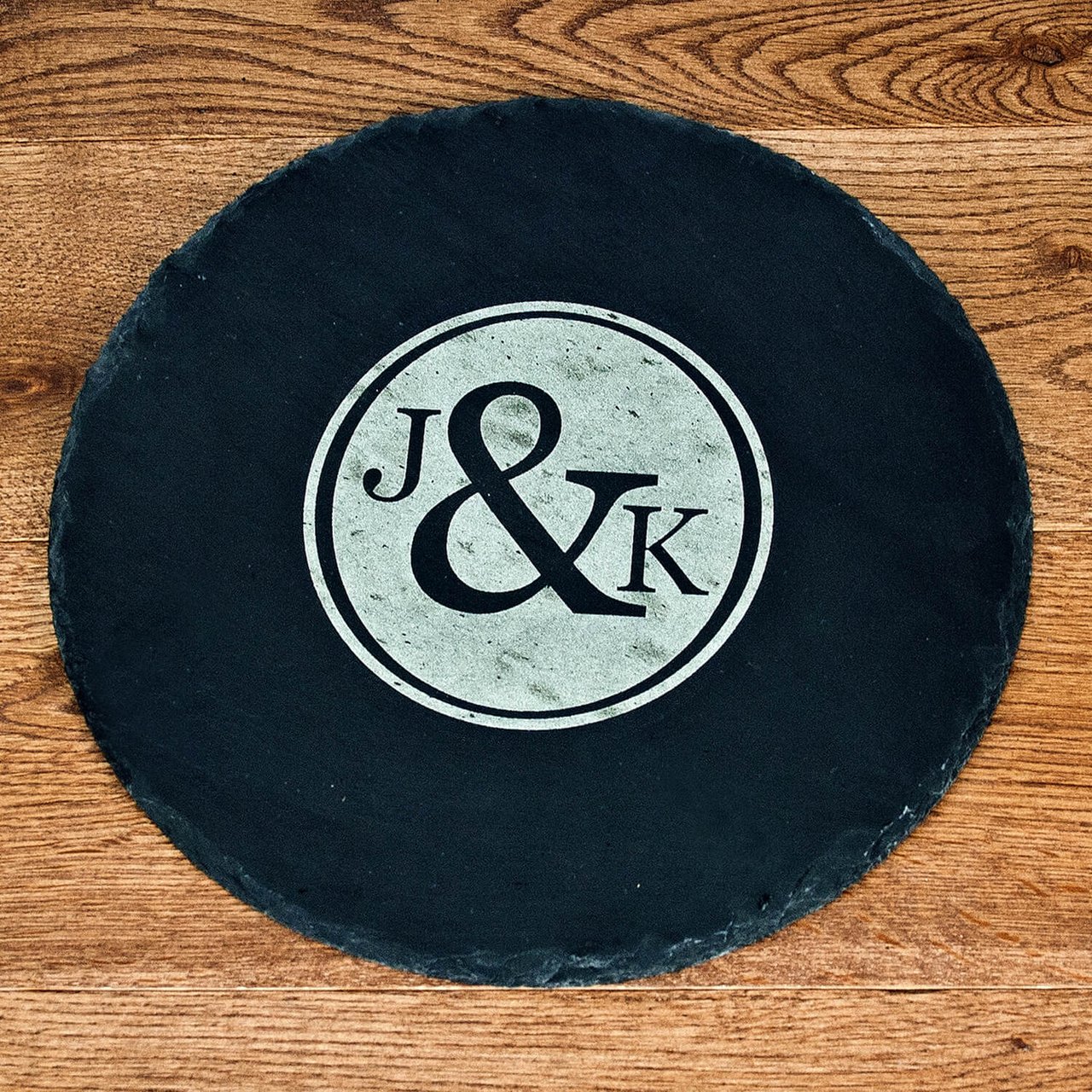 Personalised Slate Cheese Board - Couple (Monogram)
