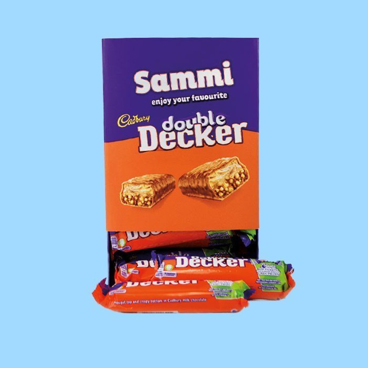 Personalised Box Of Cadbury Double Decker Chocolate Bars x20