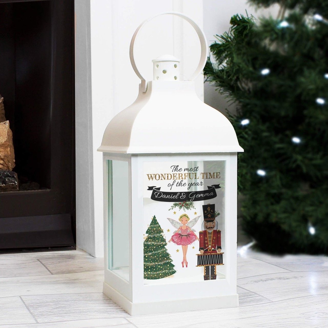 Personalised Nutcracker White Lantern