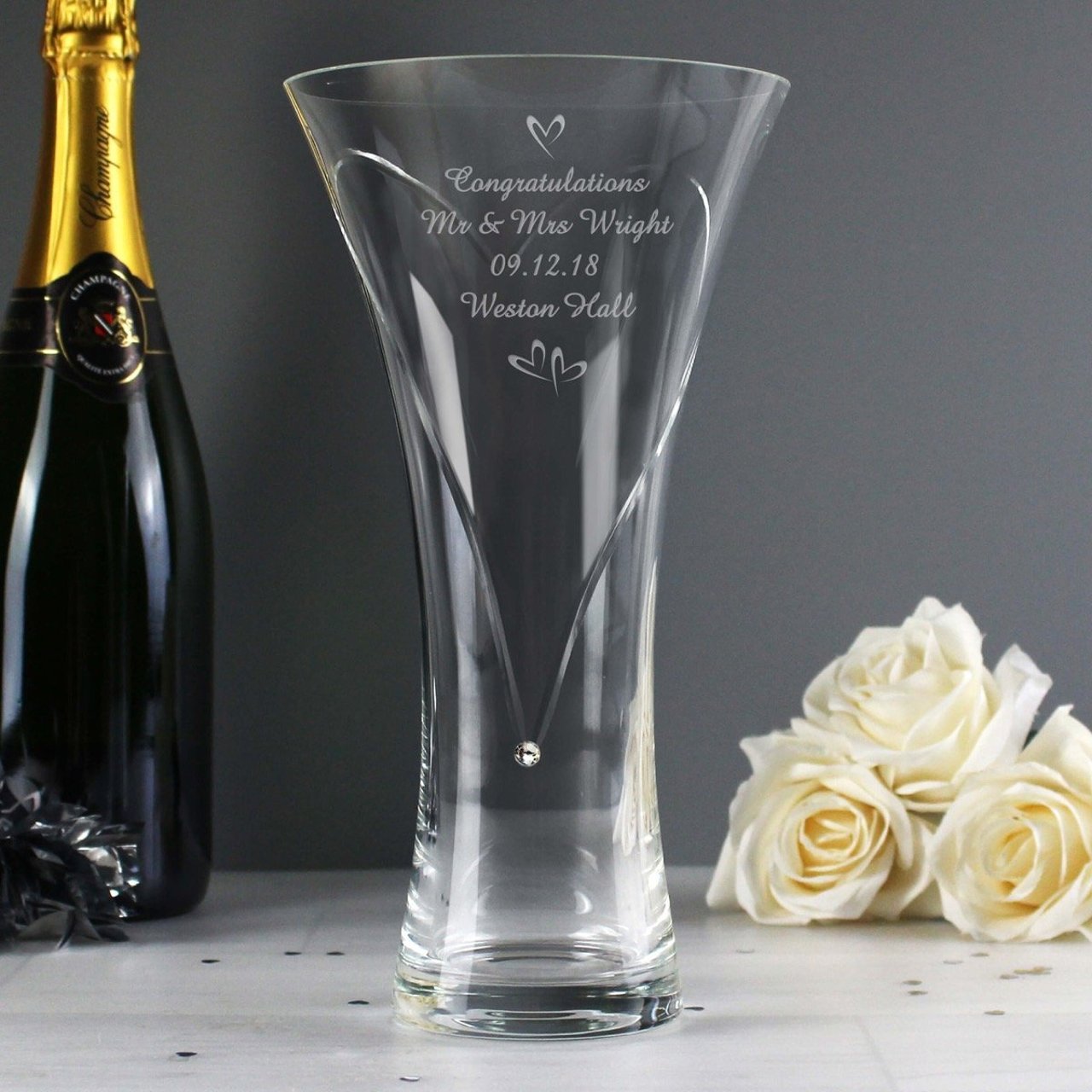 Personalised Swarovski® Hand Cut Vase