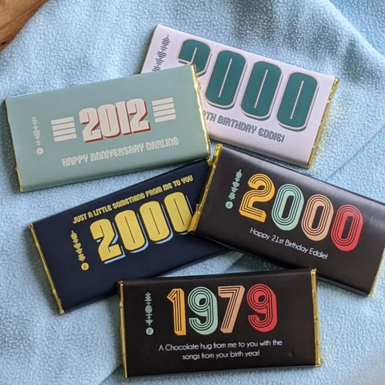 Personalised Special Year Chocolate Bar With Spotify Playlist