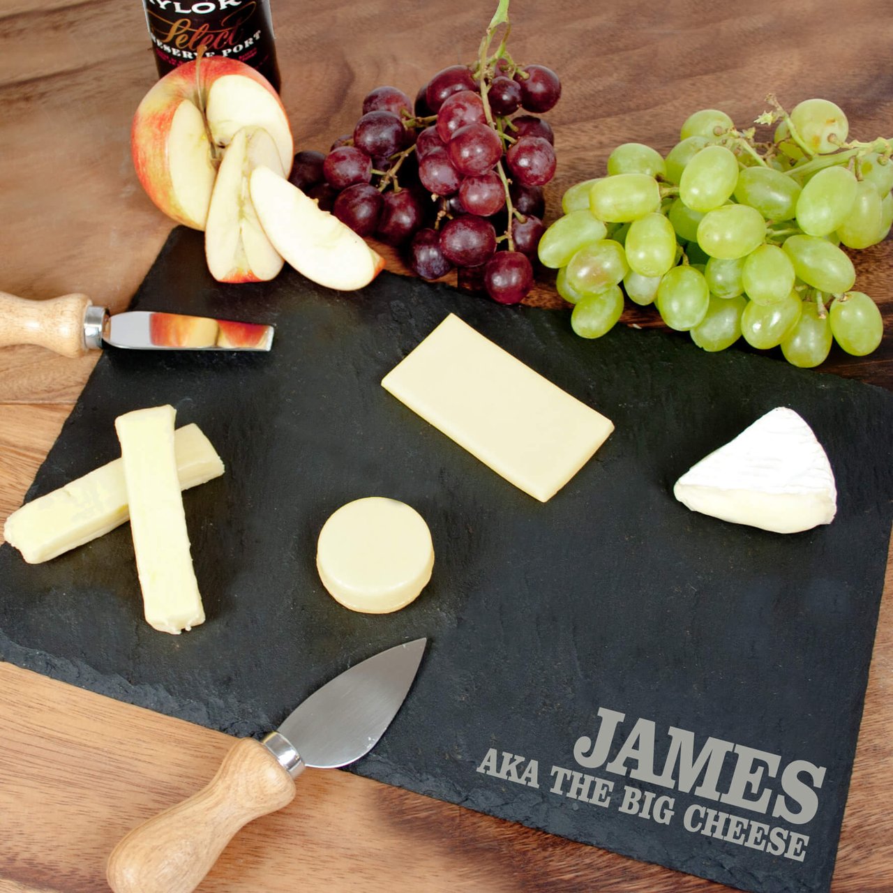 Personalised Slate Cheese Board - Your Message (Rectangle)