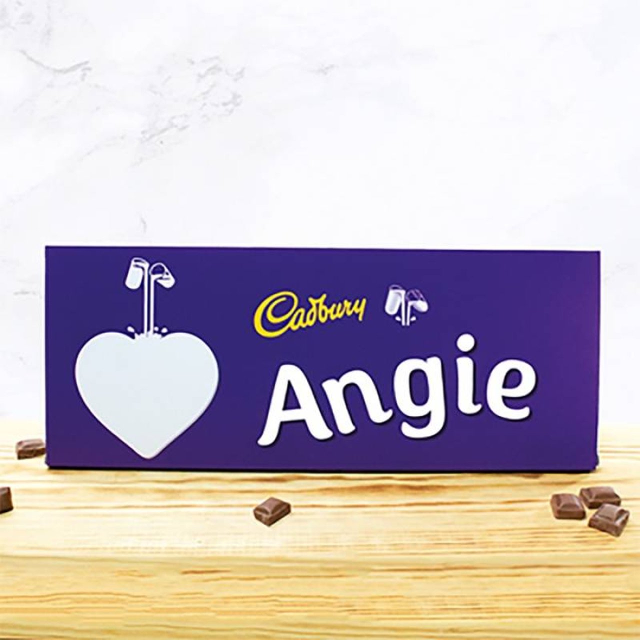 Personalised Giant Cadbury Heart Dairy Milk Bar - 850g