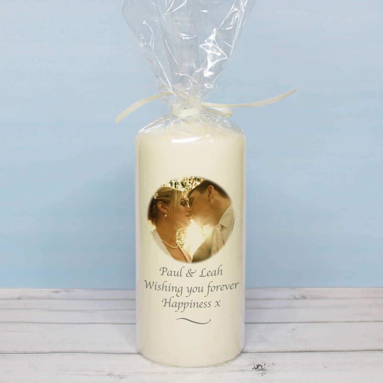 Personalised Wedding Photo Candle