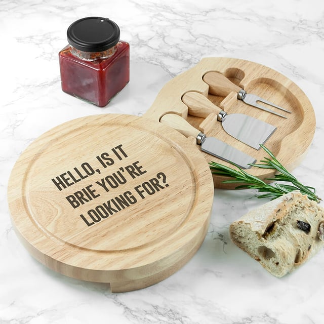 Personalised Cheese Board Set - Your Message