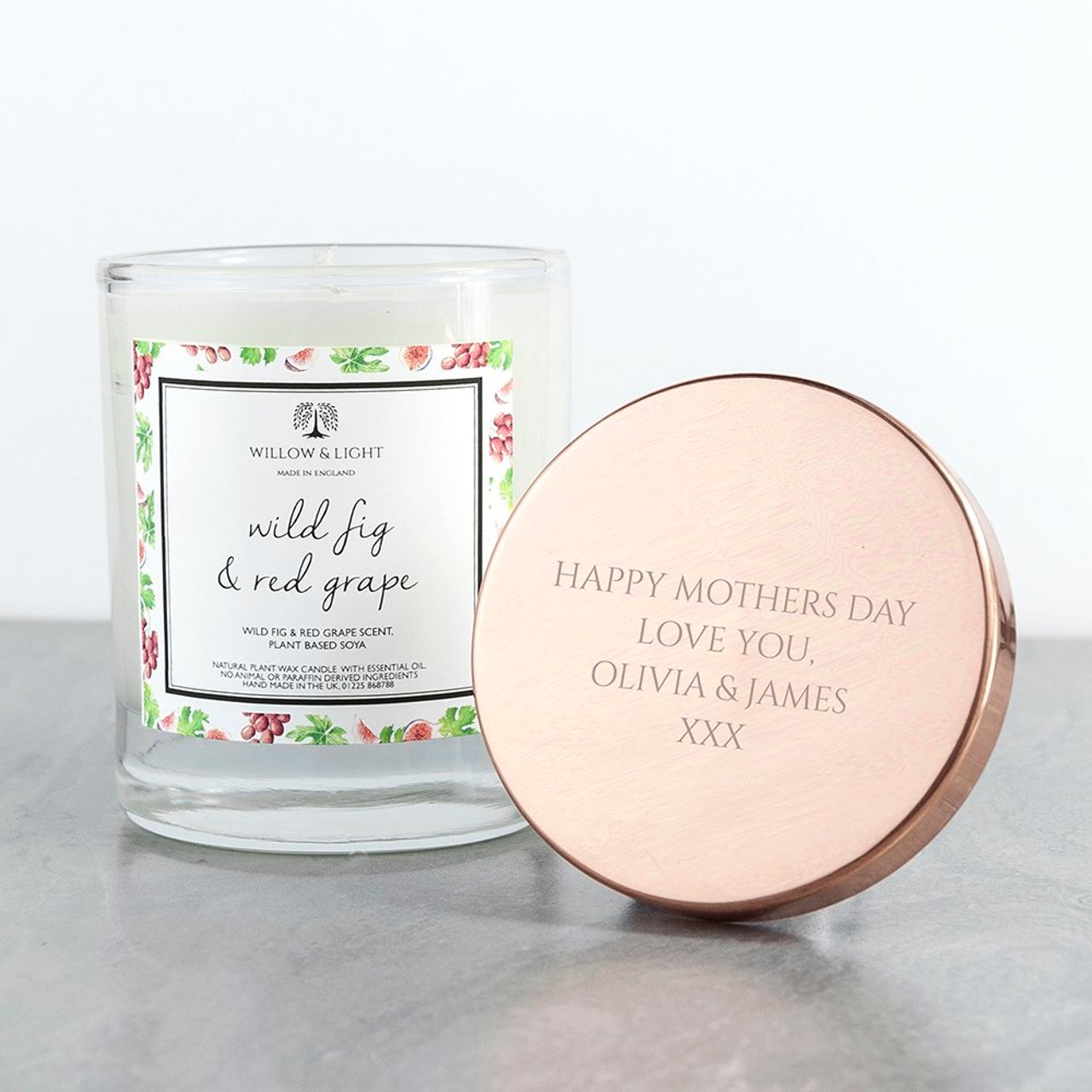 Personalised Wild Fig & Red Grape Candle