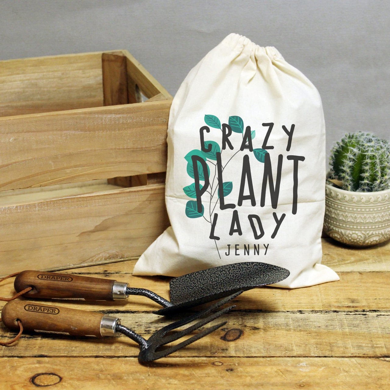 Personalised Crazy Plant Lady Garden Tool Set