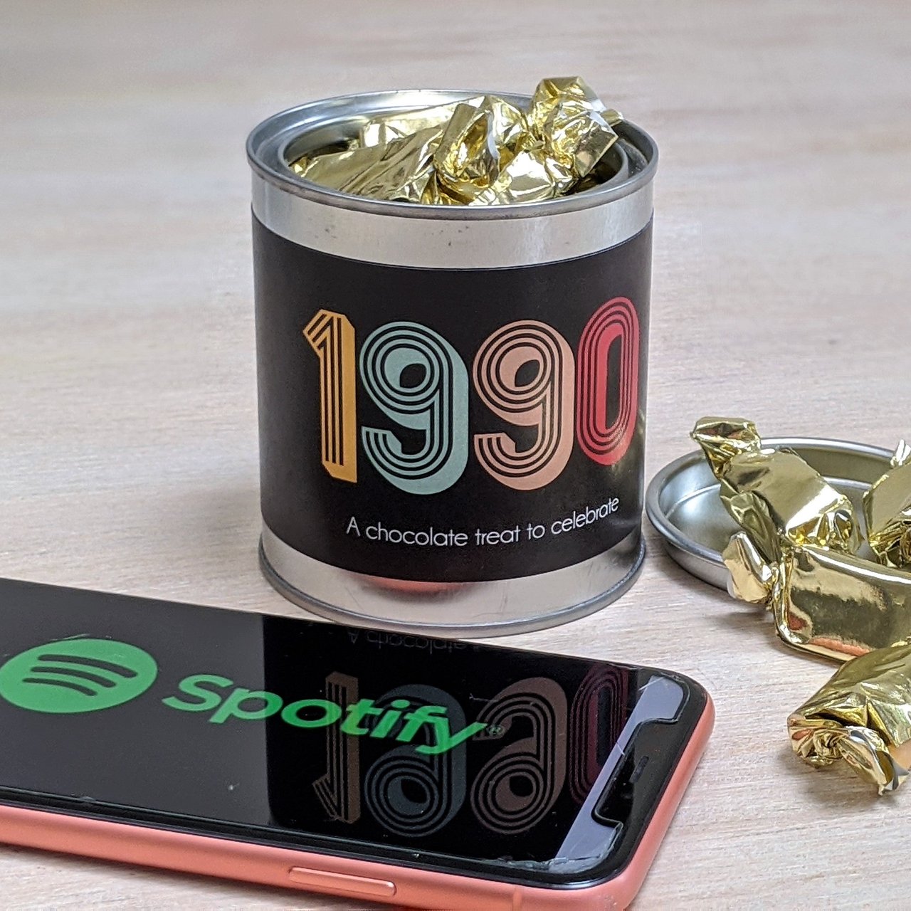 Personalised Special Year Chocolates Tin And Playlist