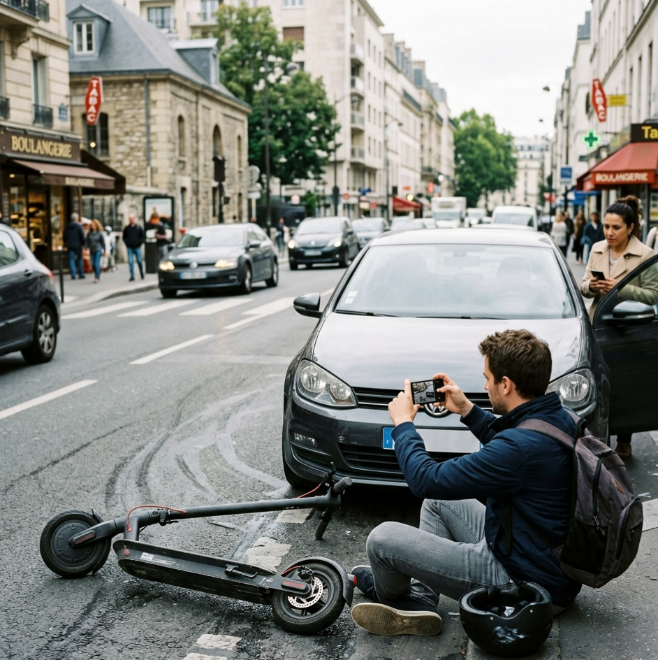 Accident de trottinette : Le guide pour réagir (et être indemnisé) sans stress