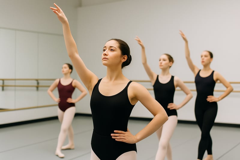 Bailarines practicando en un estudio