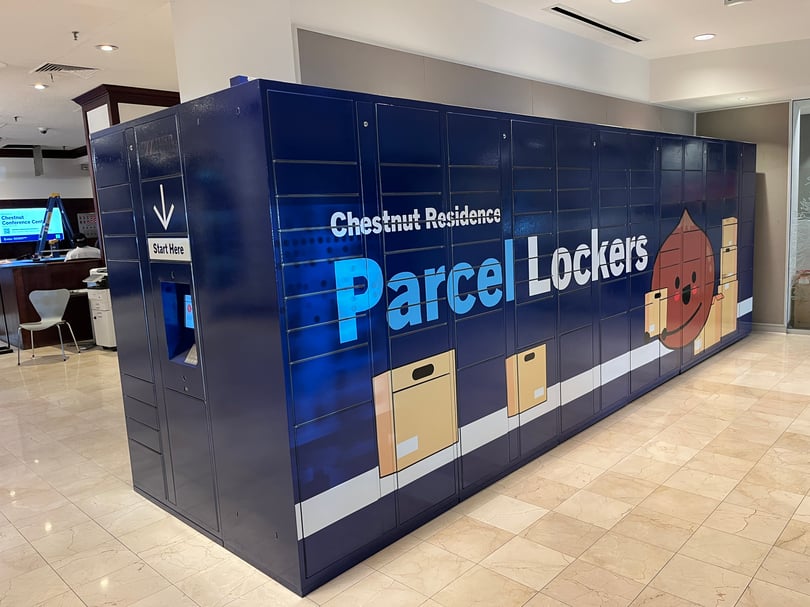Custom locker vinyl signage wrap installation in Richmond Hill