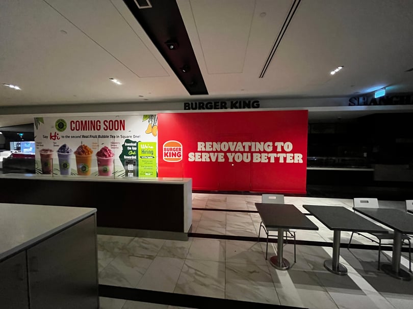 Barricade graphics installation for retail construction zone in the GTA