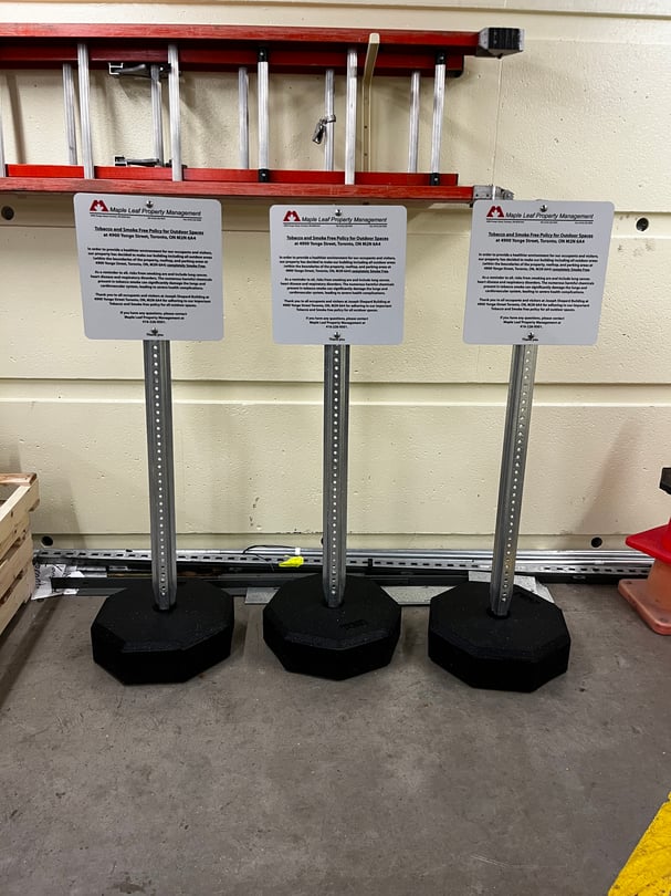 Parking and compliance signage installation in Toronto