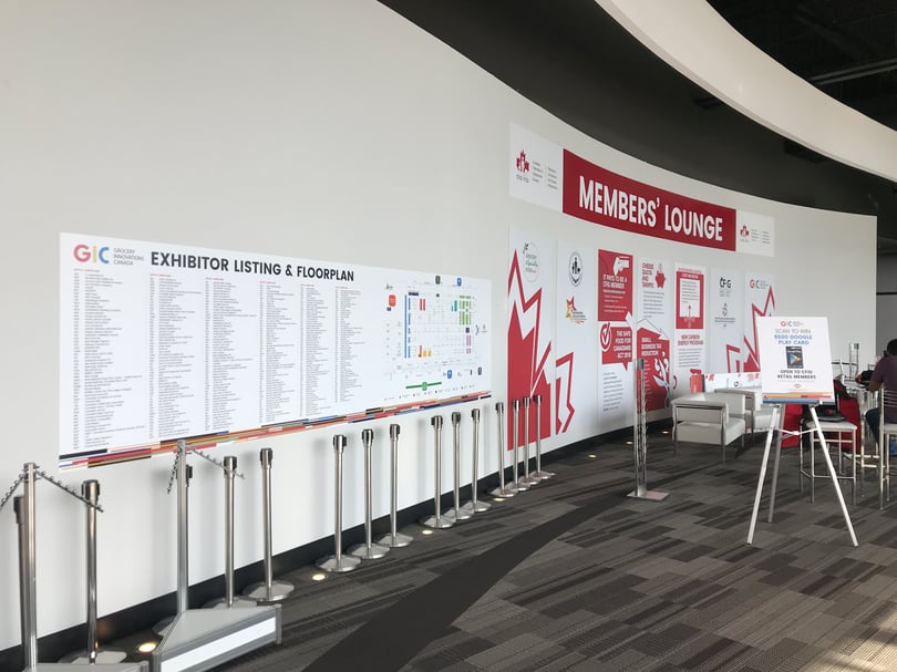 Directional wall graphics installed in a Toronto commercial building