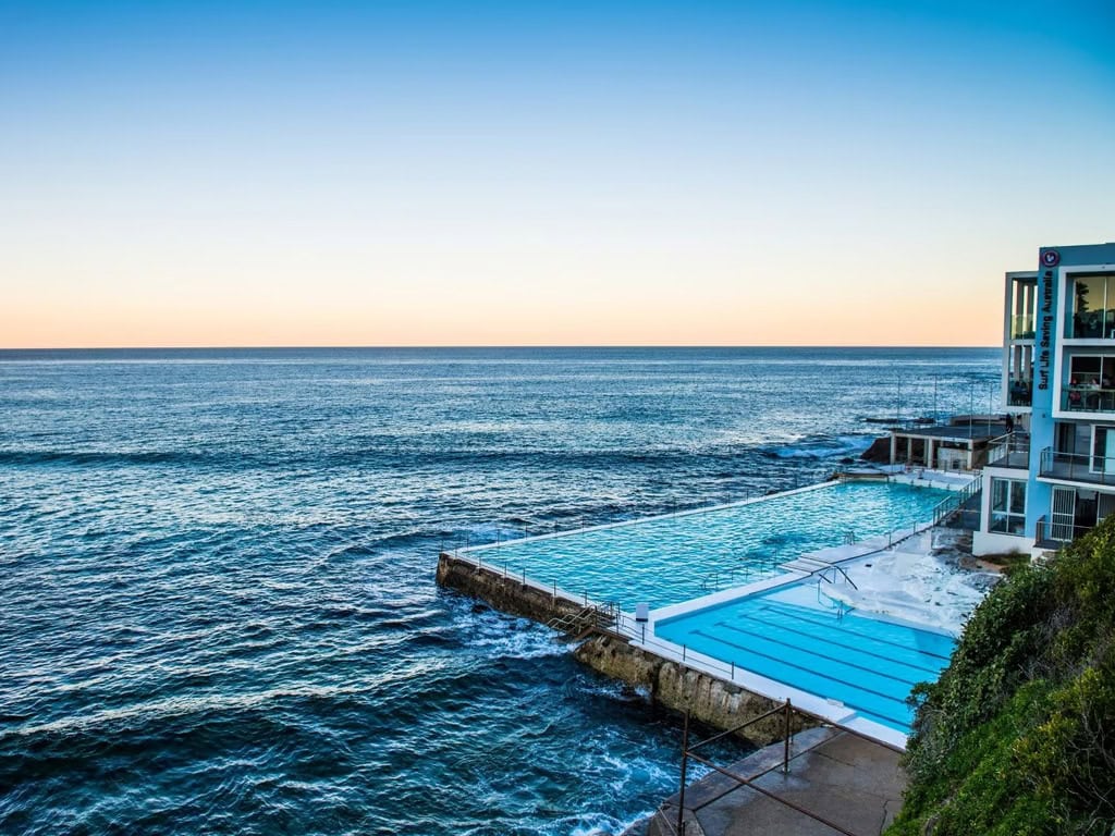 Bondi Beach swimming pool by the ocean