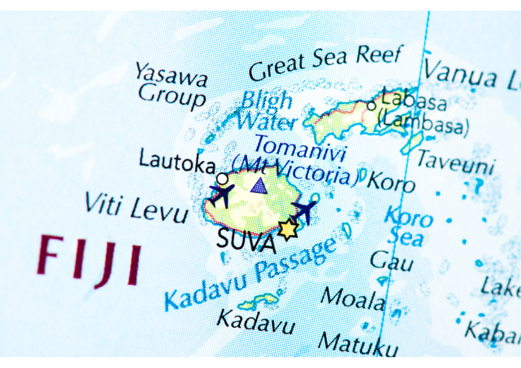 Map of Fiji Islands