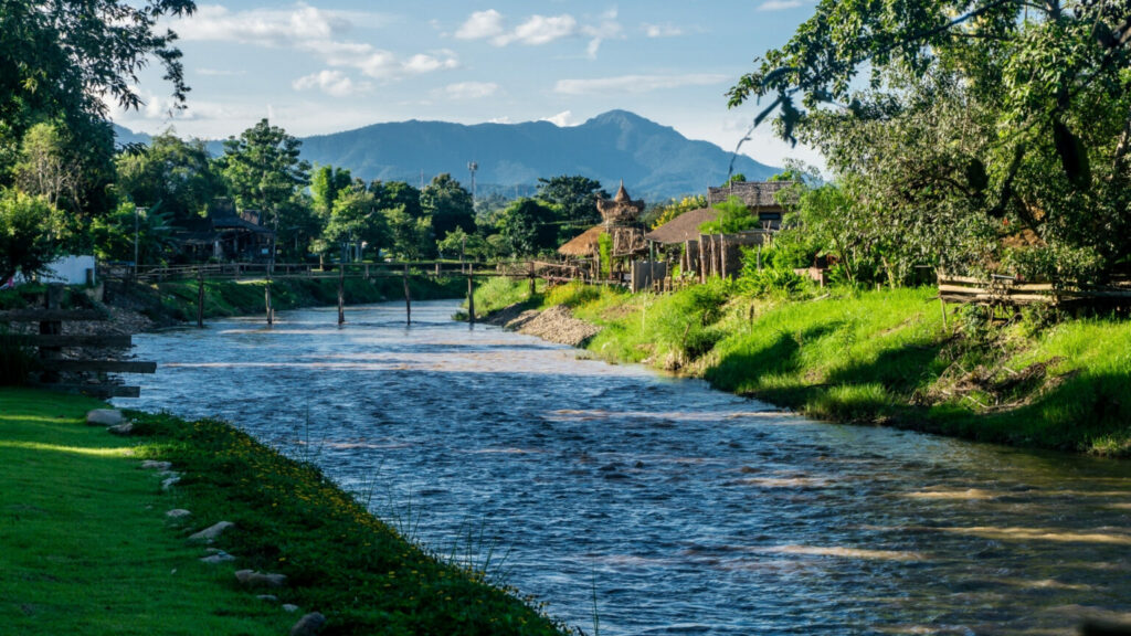 A river running through the nature of Pai, Thailand