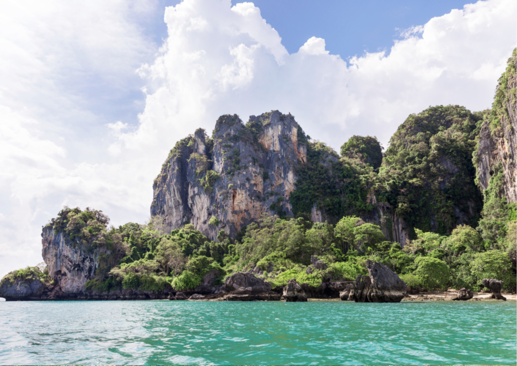 Cliffs at Bonsai Beach, Thailand