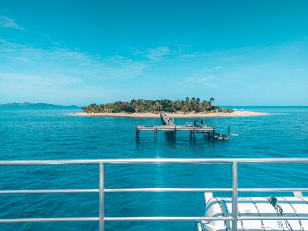 View of Mamanuca Islands from a boat