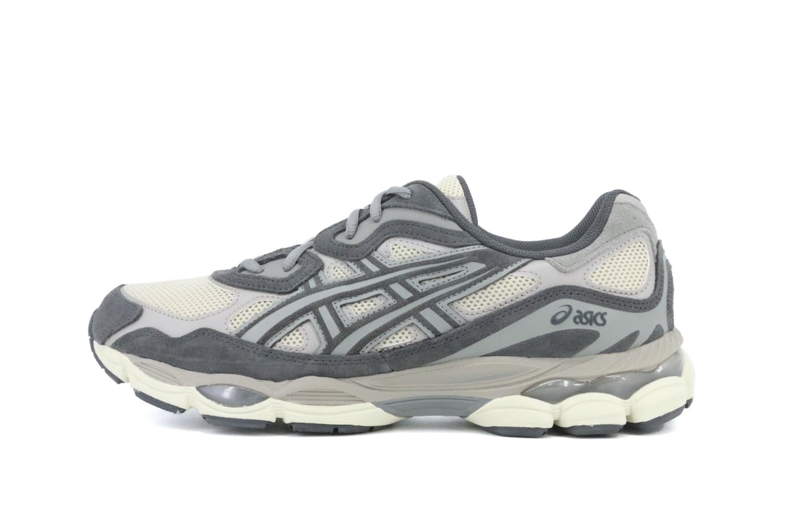 Asics Unisex Black Gel Nyc Oatmeal Obsidian Grey Sneakers Cream 1201A789-250 Cm - Image 2