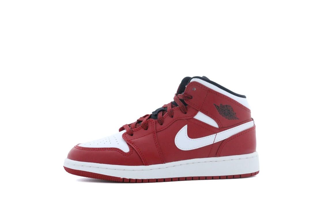GS) Air Jordan 1 Retro Mid 'Gym Red White' 554725-605