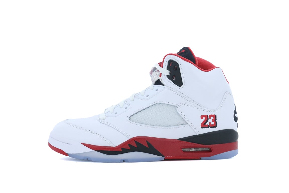 Jordan Men's White Air 5 Retro Fire Red 2025 Sneakers Black Hq7978-101 Cm - Image 4