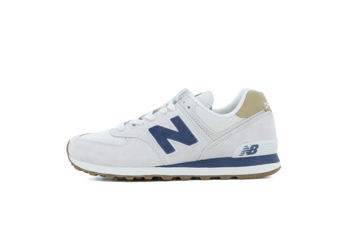 New Balance Men's Gray 574 Light Cliff Grey Indigo Unisex Sneakers Ml574lgi Cm - Image 2