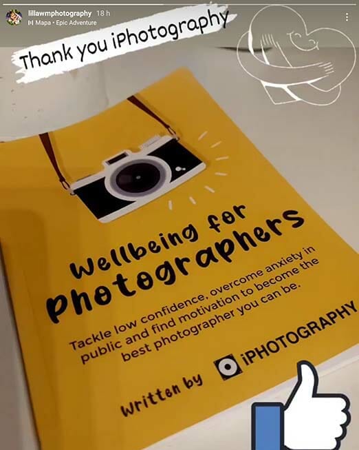 Wellbeing for Photographers book held by Lila, an iPhotography member.