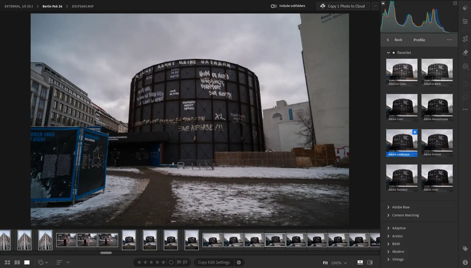 Adobe Landscape Profile Lightroom CC