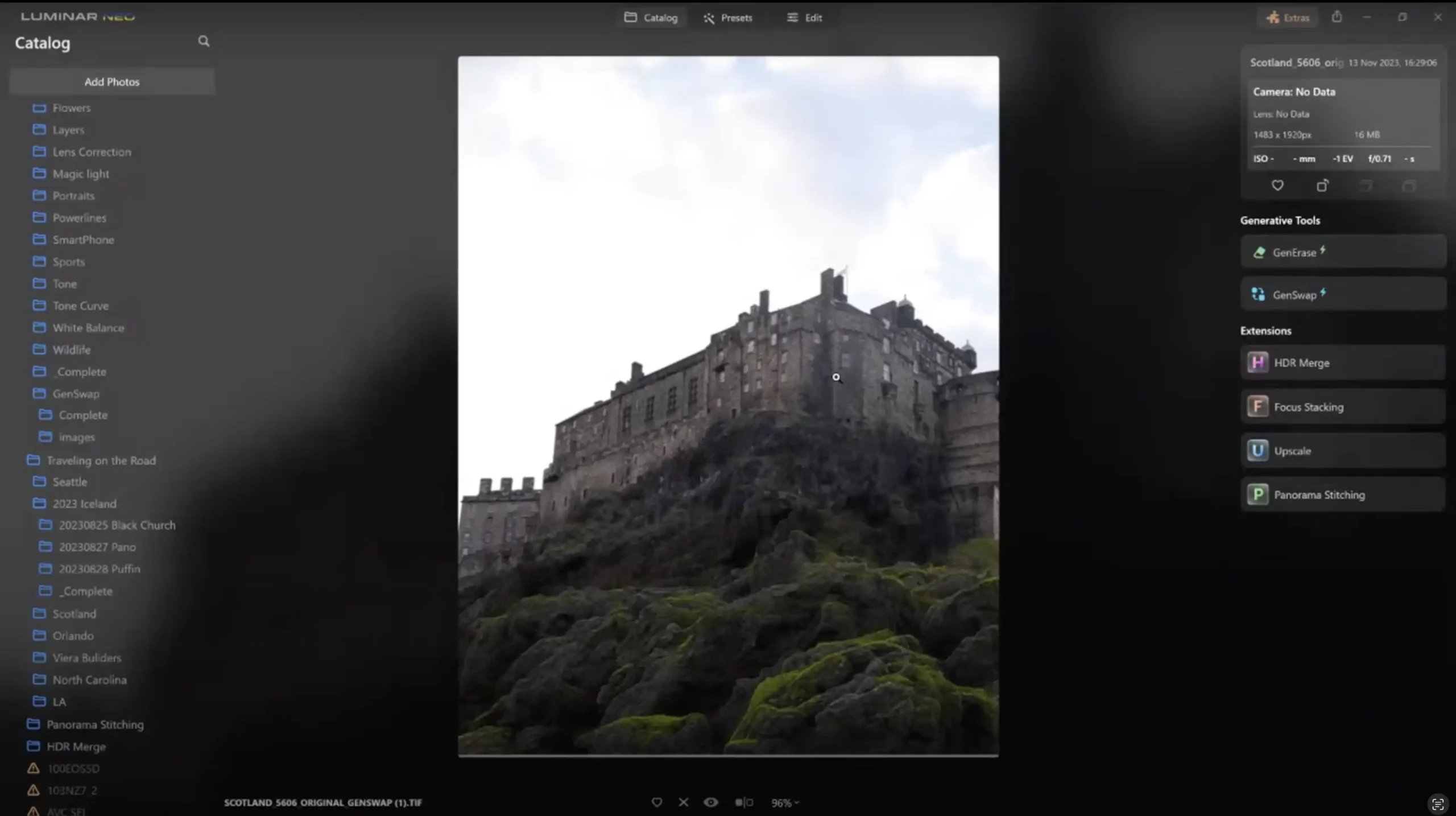 Scottish Landscape in Luminar Neo