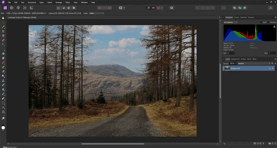 Affinity Photo 2.0 Interface