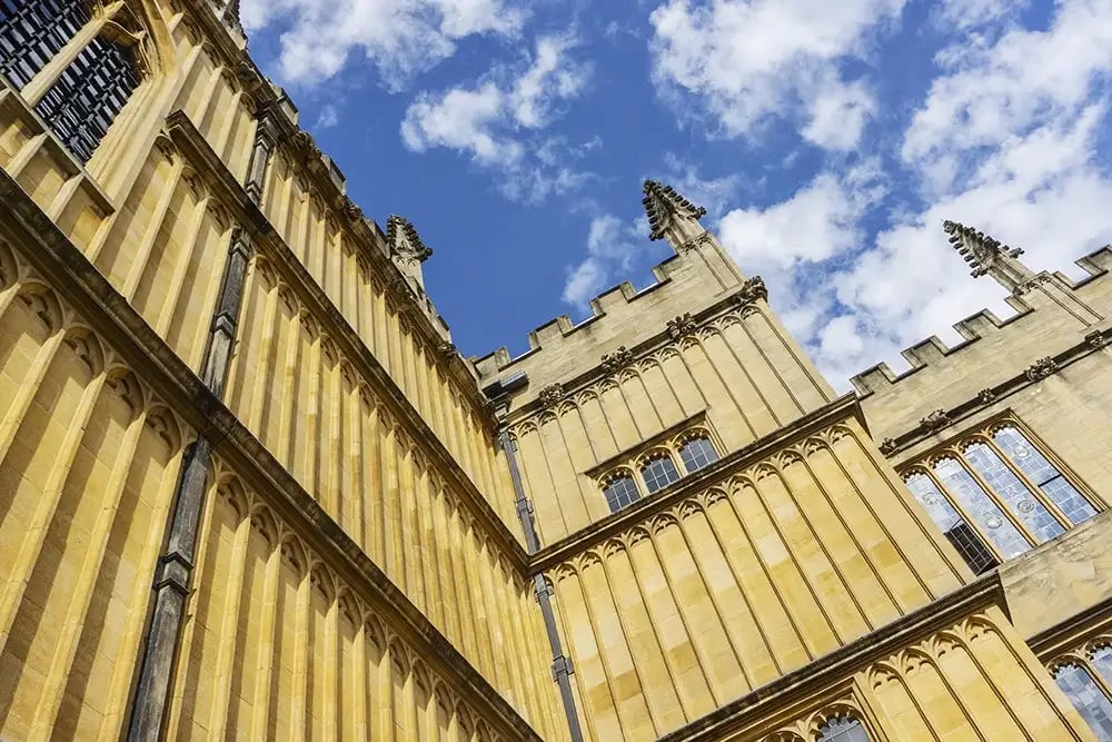 Oxford, England &mdash; the iPhotography photo walk destination, golden stone architecture under English skies.
