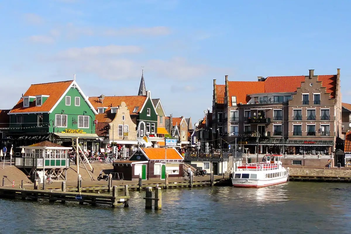 The Dutch harbour town of Volendam