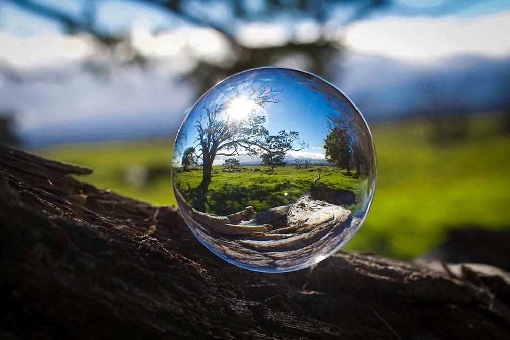 Lens Ball in Volcano on the Big Ilsand