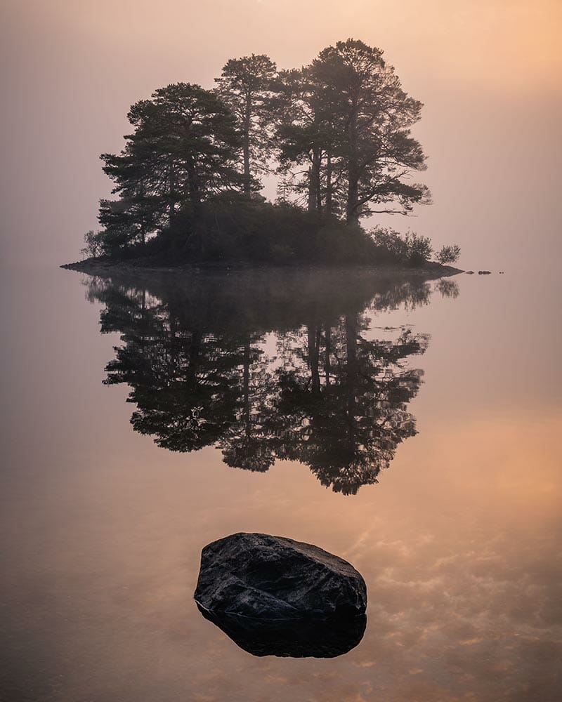 Landscape photograph of Otter Island on Derwent Water in the Lake District, by Chris Sale, iPhotography Landscape Photography Course Instructor.