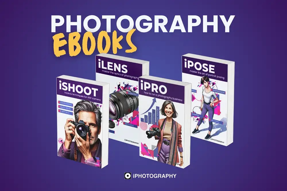 iPhotography eBook Collection on a tablet and phone.